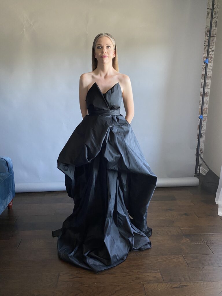 glamour wardrobe using draping techniques to make gown