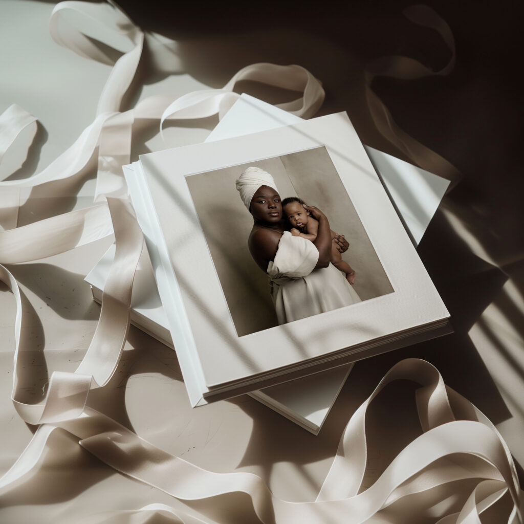 motherhood portrait in austin texas printed and matted